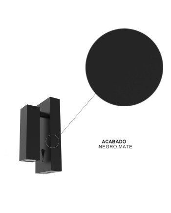TARIFA * APLIQUE LECTOR 3W 3000K NEGRO